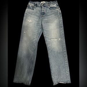 Women's Distressed Wide Leg Jeans